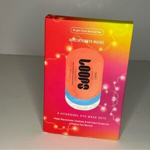 LOOPS Bright Eyes Revival Set Assorted Masks 3 Hydrogel Eye Mask Gift Set NEW
